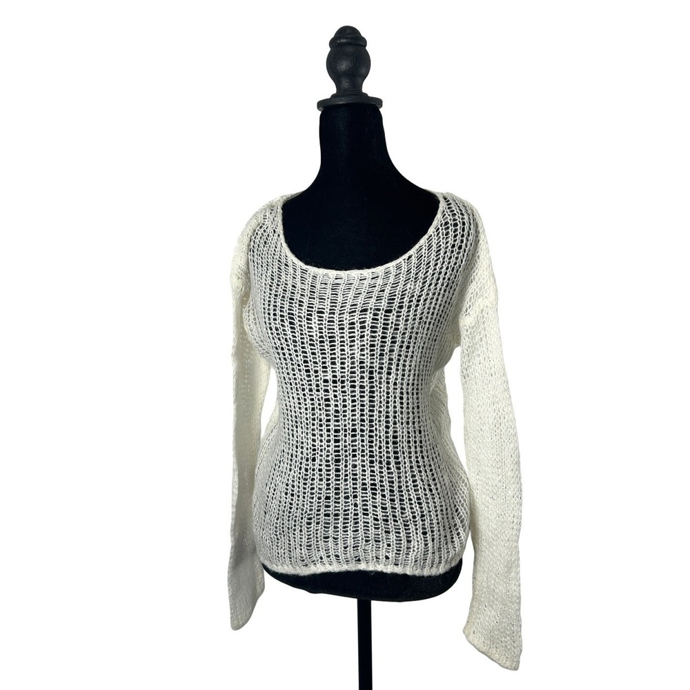 Brandy Melville Cream Open Knit Cozy Sweater long sleeve top
